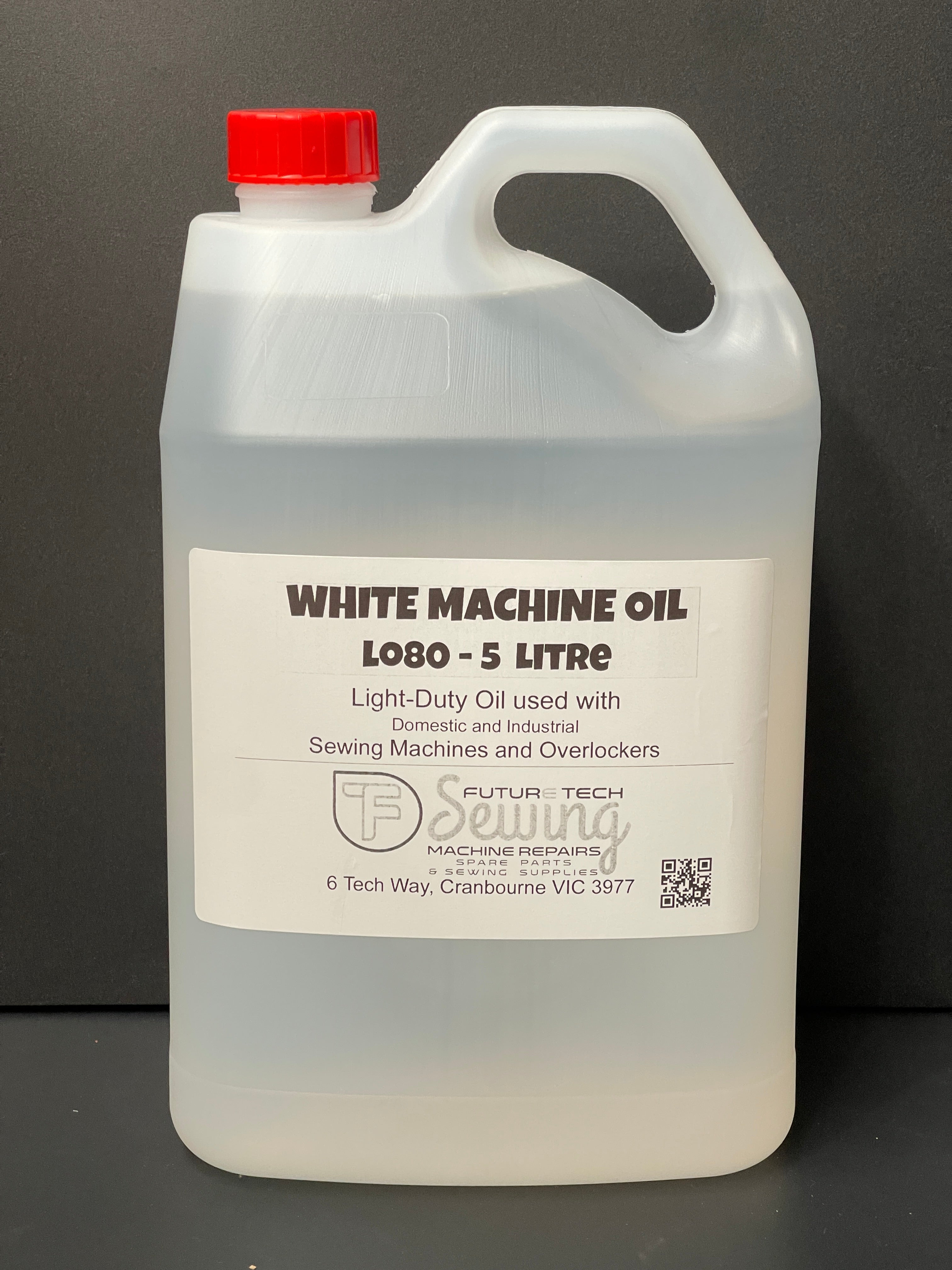 SEWING MACHINE WHITE LIGHT DUTY OIL LO80, 5 Litre, INDUSTRIAL, DOMESTI –  Future Tech Sewing