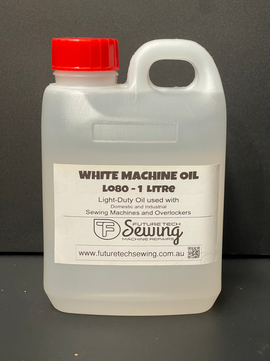 SEWING MACHINE WHITE LIGHT DUTY OIL LO80, 1 Litre, INDUSTRIAL, DOMESTIC MACHINES