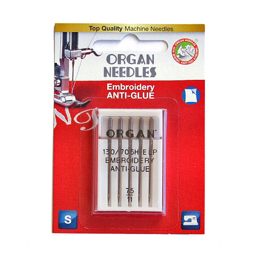 Organ Embroidery Anti Glue Needles - Size 11/75