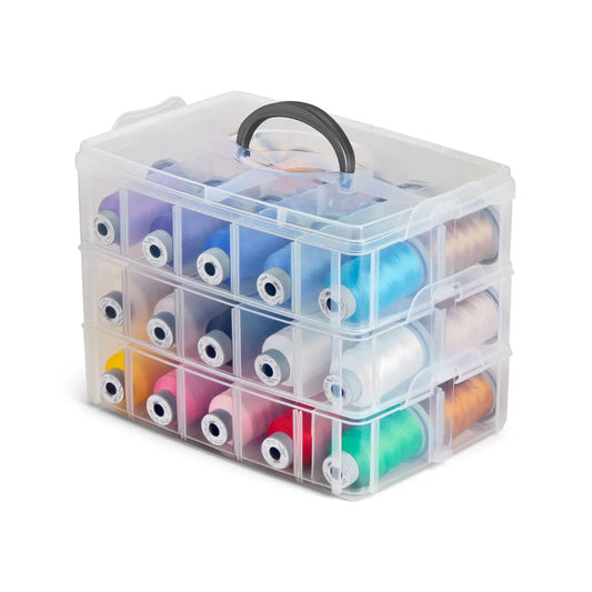 Plastic Carrying Case Thread Organizer for 30 x 1000m Spools