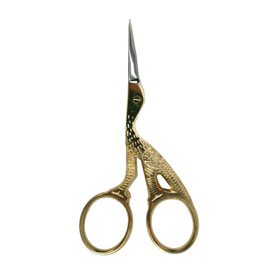 SCISSOR STORK 90MM - GOLD PLATED