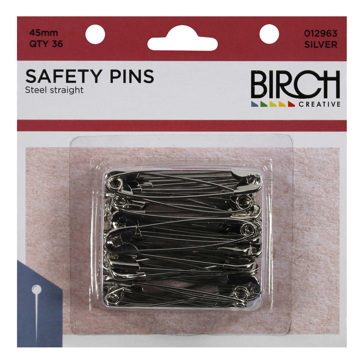 PINS SAFETY STEEL 45MM 36on  SIZE 3