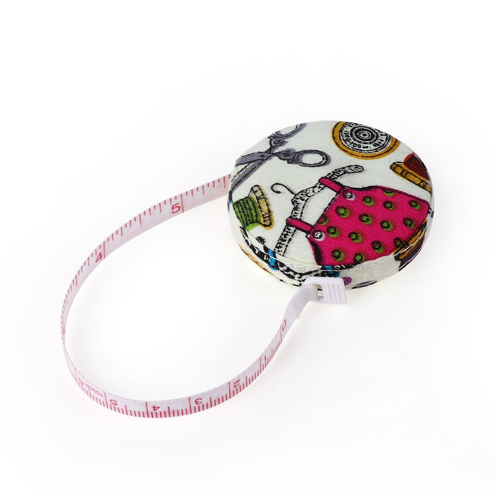 Textile Measuring Ruler 1.5m Retractable Fabric Taylor Mini Tape Measure Ruler Sewing Centimet ...