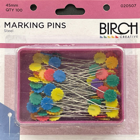 PINS MARKING FLOWER HEAD 100PK 45MM